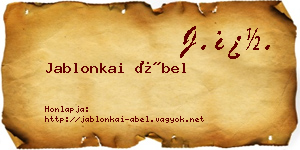 Jablonkai Ábel névjegykártya